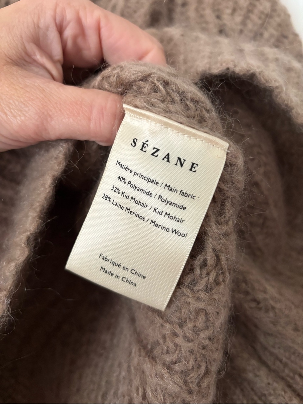 Sézane Gisele Sweater in Taupe Brown - Picture 7 of 8